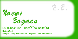 noemi bogacs business card